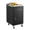 VEVOR Outdoor Prep Cabinet, 20"W x 37"H x 23"D, 304 Stainless Steel Worktop, for BBQ Island Storage, Patio Bars and Grill Station with Handle, Built-In BBQ Island Drawers Organize Cookware Accessories