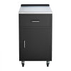 VEVOR Outdoor Prep Cabinet, 20"W x 37"H x 23"D, 304 Stainless Steel Worktop, for BBQ Island Storage, Patio Bars and Grill Station with Handle, Built-In BBQ Island Drawers Organize Cookware Accessories