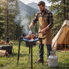 VEVOR Single Burner Outdoor Propane Gas Stove, 100,000 BTU Propane LPG Gas Camping Stove, Heavy Duty Carbon Steel Outdoor Cooker, with Tall Stand & PSI Regulator, for BBQ Camp Home Patio RV Cooking