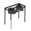VEVOR 2 Burner Outdoor Propane Gas Stove, 150,000 BTU Propane LPG Gas Camping Stove, Heavy Duty Carbon Steel Outdoor Cooker, with Shield & Tall Stand & PSI Regulator, for BBQ Camp Home Patio Backyard