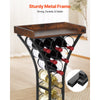 VEVOR 15 Bottle Wine Rack, Freestanding Floor Wine Holder Stand Liquor Cabinet with Wood Tabletop, Easy Assembly Floor Storage Rack, For Home Bar Kitchen Living Room Dining Room, Black