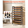 VEVOR 48 Bottle Wine Rack,8-Tier Wine Bottle Holder,Freestanding Floor Display Wine Storage Shelves with Wood Table Top,For Kitchen Pantry, Cellar, Bar, Dining Room, Living Room, Black