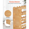 VEVOR 72 Bottle Stackable Modular Wine Rack, 8-Tier, Floor Freestanding Wine Storage Rack, Sturdy Wines Holder Display Shelf, Wobble-Free Shelves, Easy Assembly, for Kitchen, Cellar, and Bar, Natural