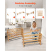 VEVOR 72 Bottle Stackable Modular Wine Rack, 8-Tier, Floor Freestanding Wine Storage Rack, Sturdy Wines Holder Display Shelf, Wobble-Free Shelves, Easy Assembly, for Kitchen, Cellar, and Bar, Natural