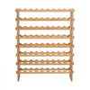 VEVOR 72 Bottle Stackable Modular Wine Rack, 8-Tier, Floor Freestanding Wine Storage Rack, Sturdy Wines Holder Display Shelf, Wobble-Free Shelves, Easy Assembly, for Kitchen, Cellar, and Bar, Natural