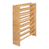 VEVOR 72 Bottle Stackable Modular Wine Rack, 8-Tier, Floor Freestanding Wine Storage Rack, Sturdy Wines Holder Display Shelf, Wobble-Free Shelves, Easy Assembly, for Kitchen, Cellar, and Bar, Natural