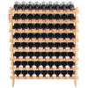 VEVOR 72 Bottle Upgrade Modular Wine Rack, Continuously Store Pinot Bottles, 8-Tier Bamboo Wood Storage Rack, Floor Freestanding Wines Holder Display Shelf, Wobble-Free Shelves for Kitchen Bar Cellar