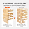 VEVOR 48 Bottle Stackable Modular Wine Rack, 6-Tier Solid Bamboo Wood Storage Racks, Floor Freestanding Wines Holder Display Shelf, Wobble-Free Shelves for Kitchen, Bar, and Cellar (Natural Color)