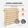 VEVOR 72 Bottle Stackable Modular Wine Rack, 8-Tier Solid Bamboo Wood Storage Racks, Floor Freestanding Wines Holder Display Shelf, Wobble-Free Shelves for Kitchen, Bar, and Cellar (Natural Color)