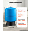 VEVOR 14-Gallon Vertical Well Pressure Tank, Pre-Charged Pressurized Water Tank for Well Pumps, Heavy-Duty Carbon Steel Water Storage Container for Home, School, Farm & Irrigation Systems