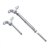 VEVOR T316 Stainless Steel Adjustable Angle 1/8" Cable Railing Kit/Hardware for Wood Post，Marine Grade for 1/8"Wire Rope,0-180-Degree Angle & Easy Installation, Silver (10 Pack)
