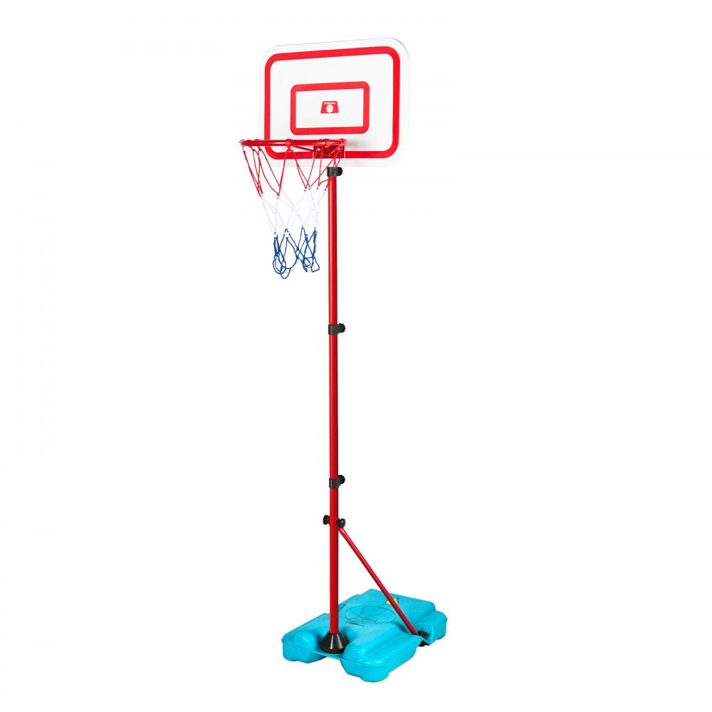 VEVOR Kids Basketball Hoop, Height Adjustable, Portable Basketball Court with Fillable Base, Indoor and Outdoor Backyard Sport Game, Toddler Basketball Toys for Kids 3-8 Years Old, Boys and Girls