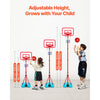 VEVOR Kids Basketball Hoop, Height Adjustable, Portable Basketball Court with Fillable Base, Indoor and Outdoor Backyard Sport Game, Toddler Basketball Toys for Kids 3-8 Years Old, Boys and Girls