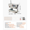 VEVOR Continuous Bag Band Sealing Machine, 0.24-0.47 in/6-12 mm Seal Width, Vertical Band Sealer Machine with Digital Temperature Control, Carbon Steel Bag Sealer for 0.02-0.8 mm Plastic Bags Films