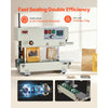 VEVOR Continuous Bag Band Sealing Machine, 0.24-0.47 in Seal Width, Vertical Band Sealer Machine with Roller Printing , Temp & Speed Adjustable, Heat Sealing Machine for 0.001-0.03 in Plastic Bags