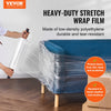 VEVOR Stretch Film, 15 inches x 1200 feet, 2 Pack, 80 Gauge Industrial Strength Clear Durable Stretch Wrap Roll, Heavy Duty Shrink Film Stretch Wrap with Handles for Pallet Wrapping Shipping Moving
