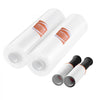 VEVOR Stretch Film, 15 inches x 1200 feet, 2 Pack, 80 Gauge Industrial Strength Clear Durable Stretch Wrap Roll, Heavy Duty Shrink Film Stretch Wrap with Handles for Pallet Wrapping Shipping Moving