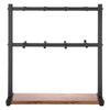 VEVOR Coffee Mug Holder for Countertop, 16 Hooks Coffee Cup Holder with Storage Base, 2 Tier Mugs Tree Rack Carbon Steel & Wood Mug Display Stand, for Coffee Bar Home Storage and Display (Matte Black)