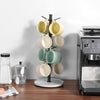 VEVOR Mug Holder Tree with Marble Base, 8 Hooks Coffee Cup Holder for Counter, Carbon Steel Mug Tree Cup Rack Stand, Upgraded Coffee Cup Tree for Coffee Bar Kitchen Home Organizer (Matte Black)