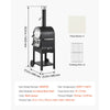 VEVOR Outdoor Pizza Oven, 12" Pellet Fire Ovens, 2-Layer Pizza Oven Wood Fired, Wood Burning Outdoor Pizza-Oven with 2 Removable Wheels, 1000℉ Max Temperature Fired Pizza-Maker Ovens for Barbecue