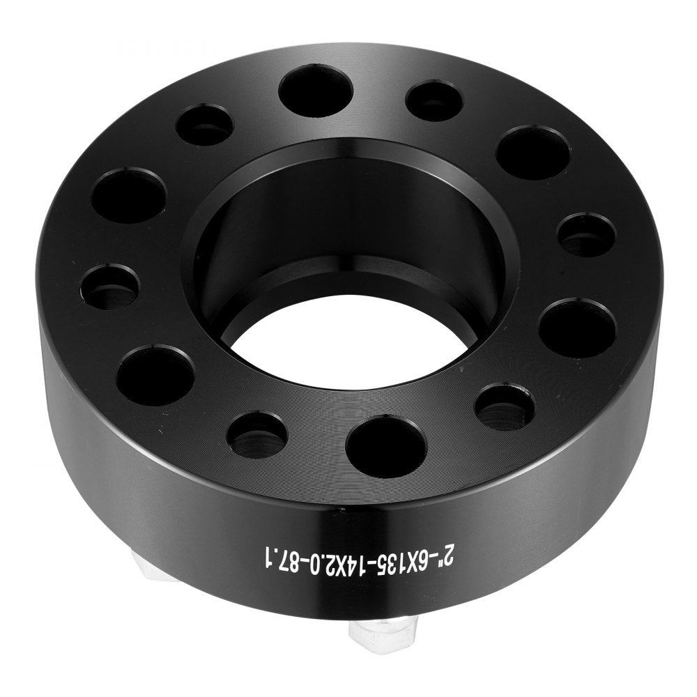 VEVOR Wheel Spacers, 2" 6"x5.3" Wheel Adapters, 6 Lug Forged Spacer, 87.1 mm Bore Hubcentric M14 x2 Studs Spacers, Fit for Ford  Expedition, F150, Lincoln Navigator, 4 PCS Black