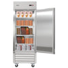 VEVOR Commercial Reach-In Freezer 29" W, 22 Cu.Ft Stainless Steel Upright Freezer with Single Door, Auto-Defrost, 4 Adjustable Shelves, -11 to 14℉ Temp Control, LED Light, ETL Certified