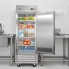VEVOR Commercial Reach-In Refrigerator 29" W, 22 Cu.Ft Stainless Steel Upright Refrigerator with Single Door, Auto-Defrost, 4 Adjustable Shelves, 32 to 50℉ Temperature Control, ETL Certified
