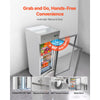 VEVOR Commercial Refrigerator, 29.02 in Width Reach In Upright Refrigeration Single Glass Door, 21.5 Cu.ft Auto-Defrost Stainless Steel Refrigerator with 4 Adjustable Shelves, 32 to 50℉ Temp Range