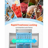 VEVOR Commercial Freezer, 31.89 in Width Reach In Upright-Freezer Double Door, 32.1 Cu.ft Auto-Defrost Stainless Steel Freezer with 8 Adjustable Shelves, -11 to 14℉ Temp Control, LED Light, 4 Wheels