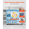 VEVOR Commercial Freezer, 71.65 in Width Reach In Upright-Freezer Three Door, 50.2 Cu.ft Auto-Defrost Stainless Steel Freezer with 12 Adjustable Shelves, -11 to 14℉ Temp Control, LED Light, 4 Wheels