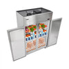 VEVOR Commercial Refrigerator, 31.89 in Width Reach In Upright Refrigeration Double Door, 32.1 Cu.ft Auto-Defrost Stainless Steel Refrigerator with 8 Adjustable Shelves, 32 to 50℉ Temp Range, 4 Wheels