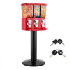 VEVOR Candy Vending Machine, Triple Compartment Candy Vending Machine with Stand, Gumball & Candies Vendings Machines with Built-In Cash Box, Detachable, Vintage Candies Dispenser for Shops, Arcades