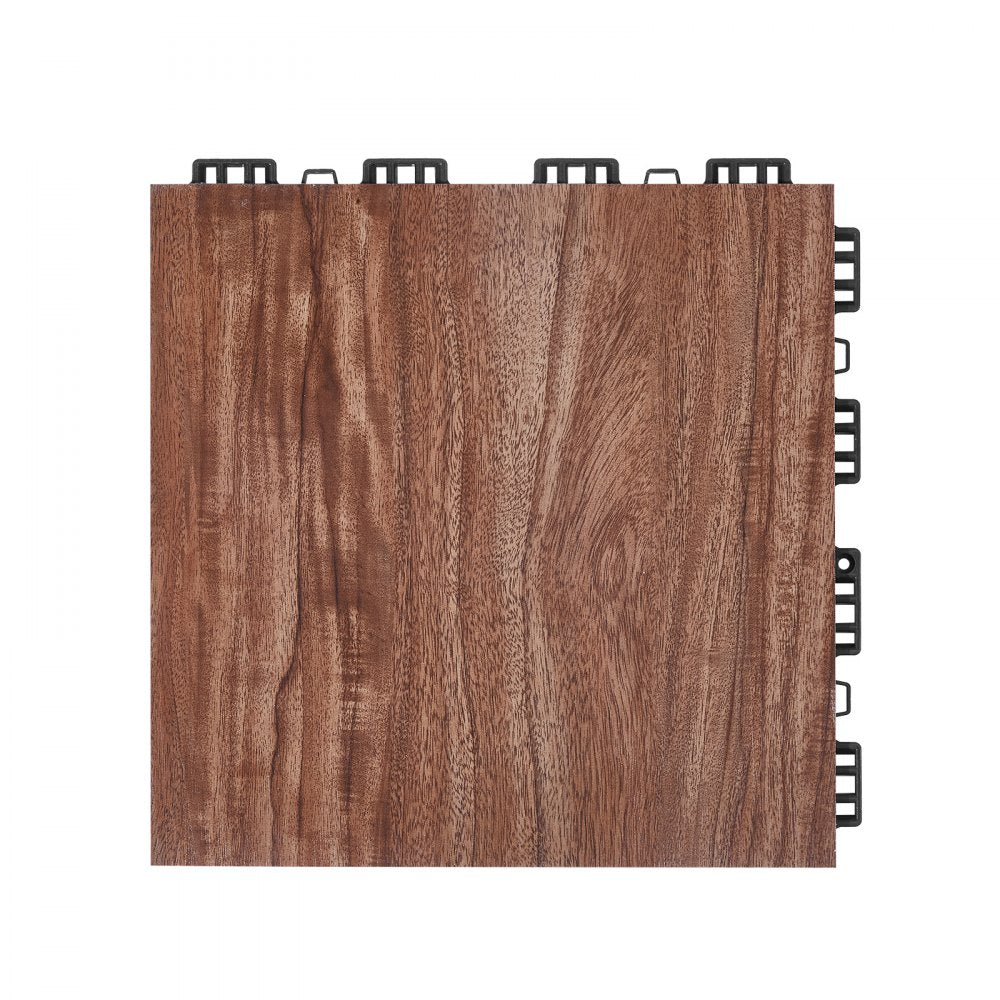 VEVOR Dance Floor Tiles, 12.4 x 12.4 in 25 Piece Interlocking Dance Flooring, Portable Dance Practice Floor with Cushioned Base  (Oak Wood Grain, 25 sq. ft/Box )