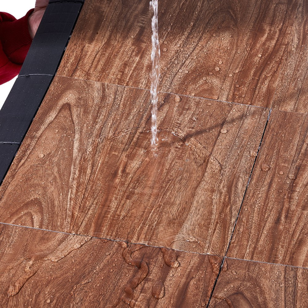 VEVOR Dance Floor Tiles, 12.4 x 12.4 in 9 Piece Interlocking Dance Flooring, Portable Dance Practice Floor with Cushioned Base  (Oak Wood Grain, 9 sq. ft/Box )