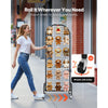 VEVOR 2 Packs Grid Wall Panels, 1.9 x 5.4 ft Wire Grid Panels Display Rack, Movable Art Display Shelf with Wheels and 20 Hooks, Black Carbon Steel Gridwall for Craft Show, Decor, Storage, Notice Board