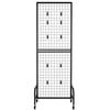 VEVOR Grid Wall Panel, 1.9 x 5.4 ft Wire Grid Panels Display Rack, Movable Art Display Shelf with Wheels and 10 Hooks, Black Carbon Steel Gridwall for Craft Show, Decoration, Storage, Notice Board