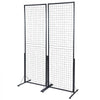 VEVOR 2' x 5.6' Grid Wall Panels Tower, 2 Packs Wire Gridwall Display Racks with T-Base Floorstanding, Double Side Gridwall Panels for Art Craft Shows, Retail Display with Extra Clips and Hooks