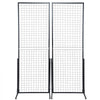 VEVOR 2' x 5.6' Grid Wall Panels Tower, 2 Packs Wire Gridwall Display Racks with T-Base Floorstanding, Double Side Gridwall Panels for Art Craft Shows, Retail Display with Extra Clips and Hooks