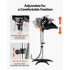 VEVOR Portable Shampoo Bowl 270° Rotating Salon Sink Basin with Showerhead, for Salons, Home & Seniors, Height and Angle Adjustable, Hair Washing Station with Drain Hose & Universal Connector, Black