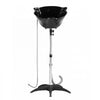 VEVOR Portable Shampoo Bowl 270° Rotating Salon Sink Basin with Showerhead, for Salons, Home & Seniors, Height and Angle Adjustable, Hair Washing Station with Drain Hose & Universal Connector, Black