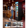 VEVOR Commercial Merchandiser Refrigerator, 12.7 Cu.Ft / 360 L Glass Door Display Refrigerator, Upright Beverage Cooler with Customizable Lightbox, 4 Adjustable Shelves & Soft LED Light for Home Shops