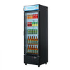 VEVOR Commercial Merchandiser Refrigerator, 12.7 Cu.Ft / 360 L Glass Door Display Refrigerator, Upright Beverage Cooler with Customizable Lightbox, 4 Adjustable Shelves & Soft LED Light for Home Shops