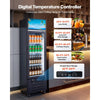 VEVOR Commercial Merchandiser Refrigerator, 6.1 Cu.Ft / 173 L Glass Door Display Refrigerator, Upright Beverage Cooler with Customizable Lightbox, 3 Adjustable Shelves & Soft LED Light for Homes Shops