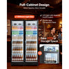 VEVOR Commercial Merchandiser Refrigerator, 12.4 Cu.Ft / 350 L Glass Door Display Refrigerator, Upright Beverage Cooler Fridge with 5 Adjustable Shelves, Soft LED Light & Casters for Homes Shops Bars
