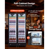 VEVOR Commercial Merchandiser Refrigerator, 6.9 Cu.Ft / 195L Glass Door Display Refrigerator, Upright Beverage Cooler Fridge with 4 Adjustable Shelves, Soft LED Light & Casters for Homes Shops Bars