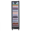 VEVOR Commercial Merchandiser Refrigerator, 6.9 Cu.Ft / 195L Glass Door Display Refrigerator, Upright Beverage Cooler Fridge with 4 Adjustable Shelves, Soft LED Light & Casters for Homes Shops Bars
