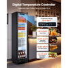 VEVOR Commercial Merchandiser Refrigerator, 8.3 Cu.Ft / 235 L Glass Door Display Refrigerator, Upright Beverage Cooler Fridge with 5 Adjustable Shelves, Soft LED Light & Casters for Homes Shops Bars