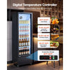 VEVOR Commercial Merchandiser Refrigerator, 12.7 Cu.Ft / 360 L Glass Door Display Refrigerator, Upright Beverage Cooler Fridge with 4 Adjustable Shelves, Soft LED Light & Casters for Homes Shops Bars