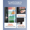 VEVOR Commercial Merchandiser Refrigerator, 12.7 Cu.Ft / 360 L Glass Door Display Refrigerator, Upright Beverage Cooler Fridge with 4 Adjustable Shelves, Soft LED Light & Casters for Homes Shops Bars
