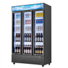 VEVOR Commercial Merchandiser Refrigerator, 26.8 Cu.Ft / 760L Upright Beverage Cooler, 3 Glass Door Display Refrigerator with Customizable Lightbox, 12 Adjustable Shelves, Soft LED Lighting & Casters